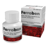 Ferroben by Bluecube | Hierro Bisglicinato de Alta Absorción con Vitamina C | Combate la Fatiga y Mejora la Hemoglobina
