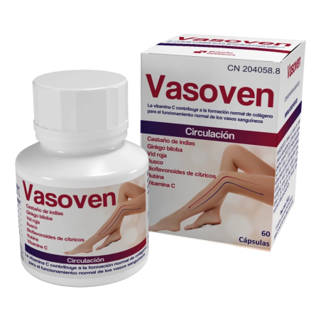 Vasoven by Bluecube | Suplemento para la Circulación con Vid Roja, Castaño de Indias, Rusco y Rutina