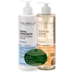 YOUBELLE Pack Atópico | Aceite Corporal + Hidratante Diario para Piel Sensible y Atópica