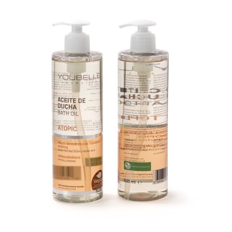 YOUBELLE Aceite de Ducha Atópico 500 ml | Limpieza Suave e Hidratante para Pieles Sensibles y Secas