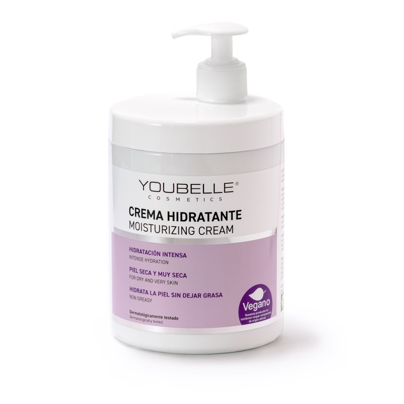YOUBELLE Crema Hidratante Familiar 1L | Hidratación Diaria para Pieles Sensibles y Secas