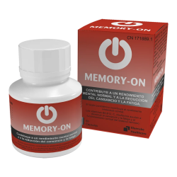 MEMORY-ON by Bluecube | Complemento Alimenticio para Memoria y Concentración | Con Bacopa, Ginkgo Biloba y Vitaminas B