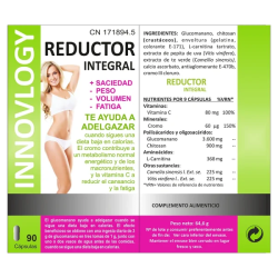 INNOVLOGY Reductor Integral by Bluecube | Control de Peso con L-Carnitina, Cromo, Té Verde, Guaraná y Alcachofa