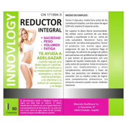 INNOVLOGY Reductor Integral by Bluecube | Control de Peso con L-Carnitina, Cromo, Té Verde, Guaraná y Alcachofa
