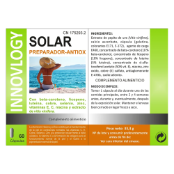 INNOVLOGY Solar by Bluecube | Complemento Solar con Betacarotenos, Licopeno y Vitamina E