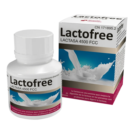 Lactofree Aparato Digestivo | Complemento con Lactasa 4500 FCC para Intolerancia a la Lactosa – 60 Cápsulas