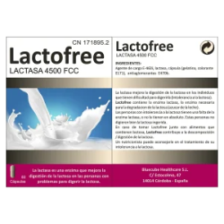 Lactofree Aparato Digestivo | Complemento con Lactasa 4500 FCC para Intolerancia a la Lactosa – 60 Cápsulas