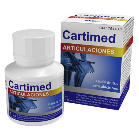 CARTIMED by Bluecube | Suplemento para Articulaciones con Colágeno, Ácido Hialurónico, Condroitina y Vitamina C