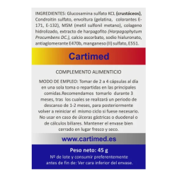 CARTIMED by Bluecube | Suplemento para Articulaciones con Colágeno, Ácido Hialurónico, Condroitina y Vitamina C