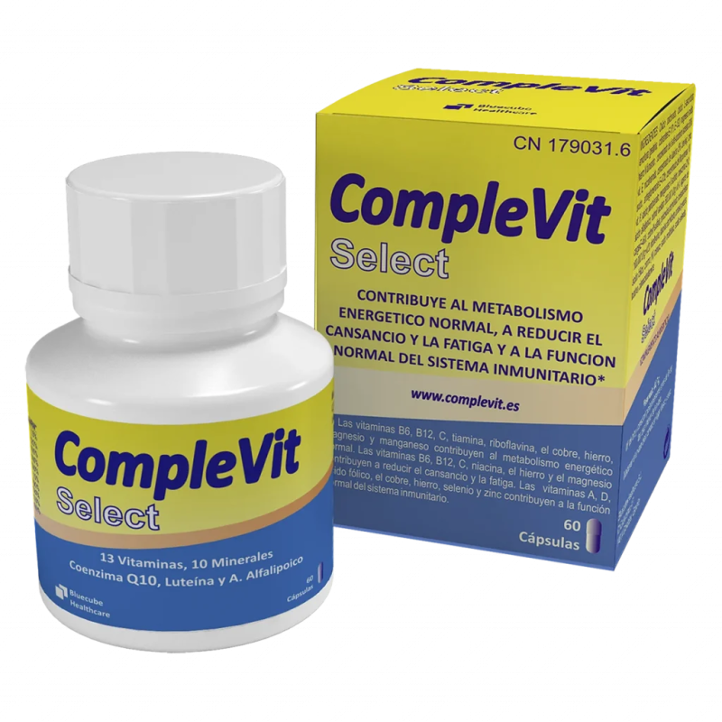 COMPLEVIT SELECT by Bluecube | Multivitamínico con Antioxidantes, Zinc, Selenio y Vitaminas A-C-E